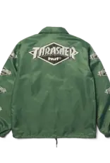 Thrasher X Huf Logo Jacket - Forest Green