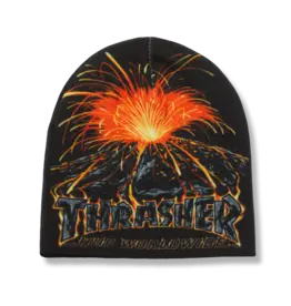 Thrasher X Huf Meltdown Reversible Beanie - Black