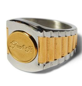 Worldwide Clothiers Ring - Gold / Silver Stainless Steel