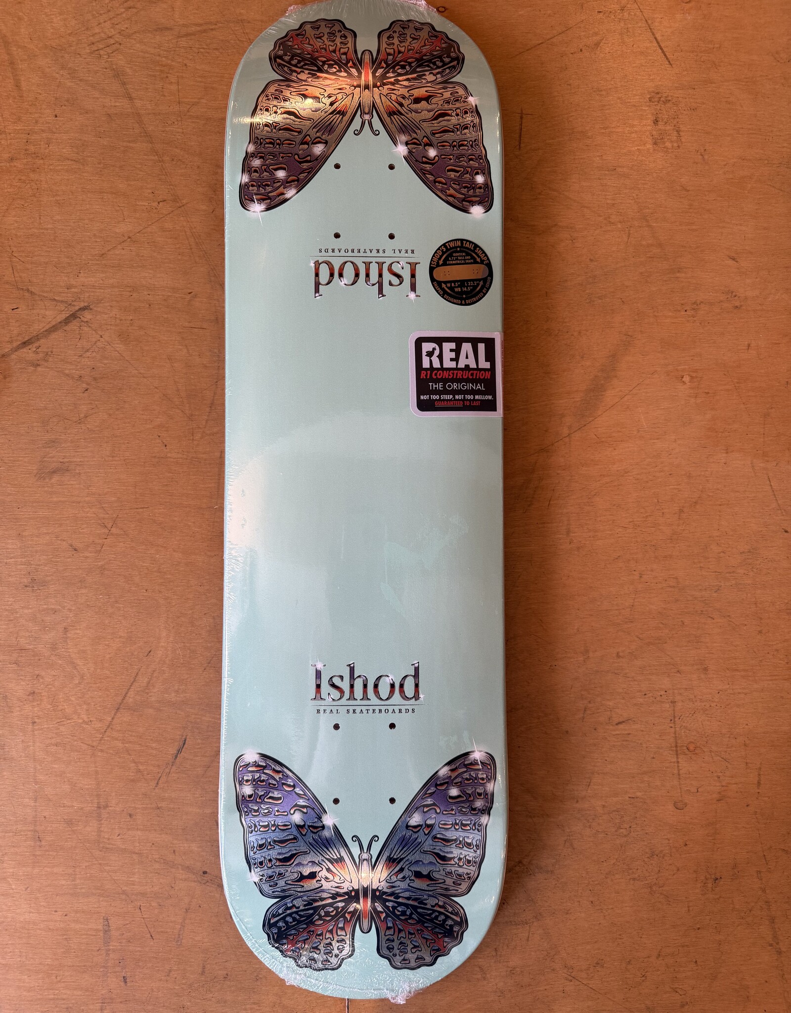 REAL SKATEBOARDS Ishod Mariposa Twin Tail Pro Deck - 8.5