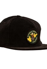 Quartersnacks X Krooked Snackbird Snapback Cord Hat - Black