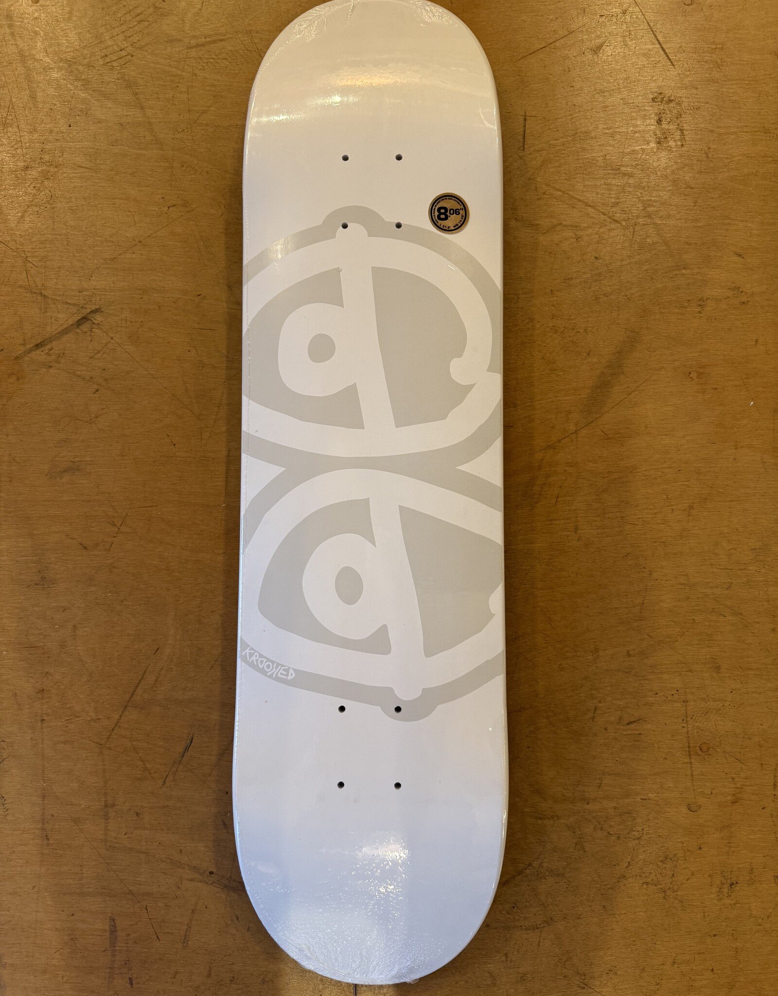 KROOKED TEAM EYES DECK WHITE - 8.06