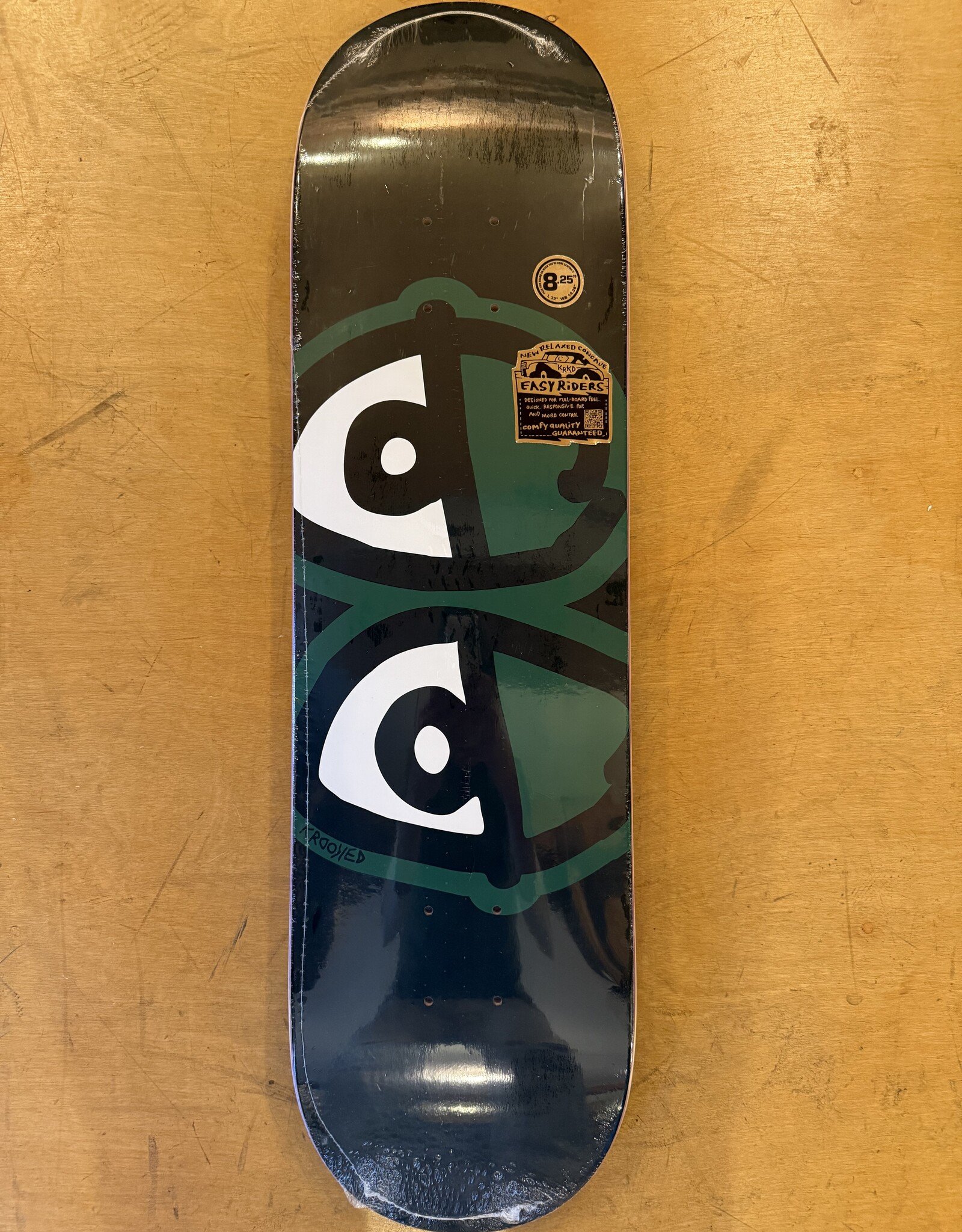 KROOKED TEAM EYES EASY RIDER DECK GREEN - 8.25