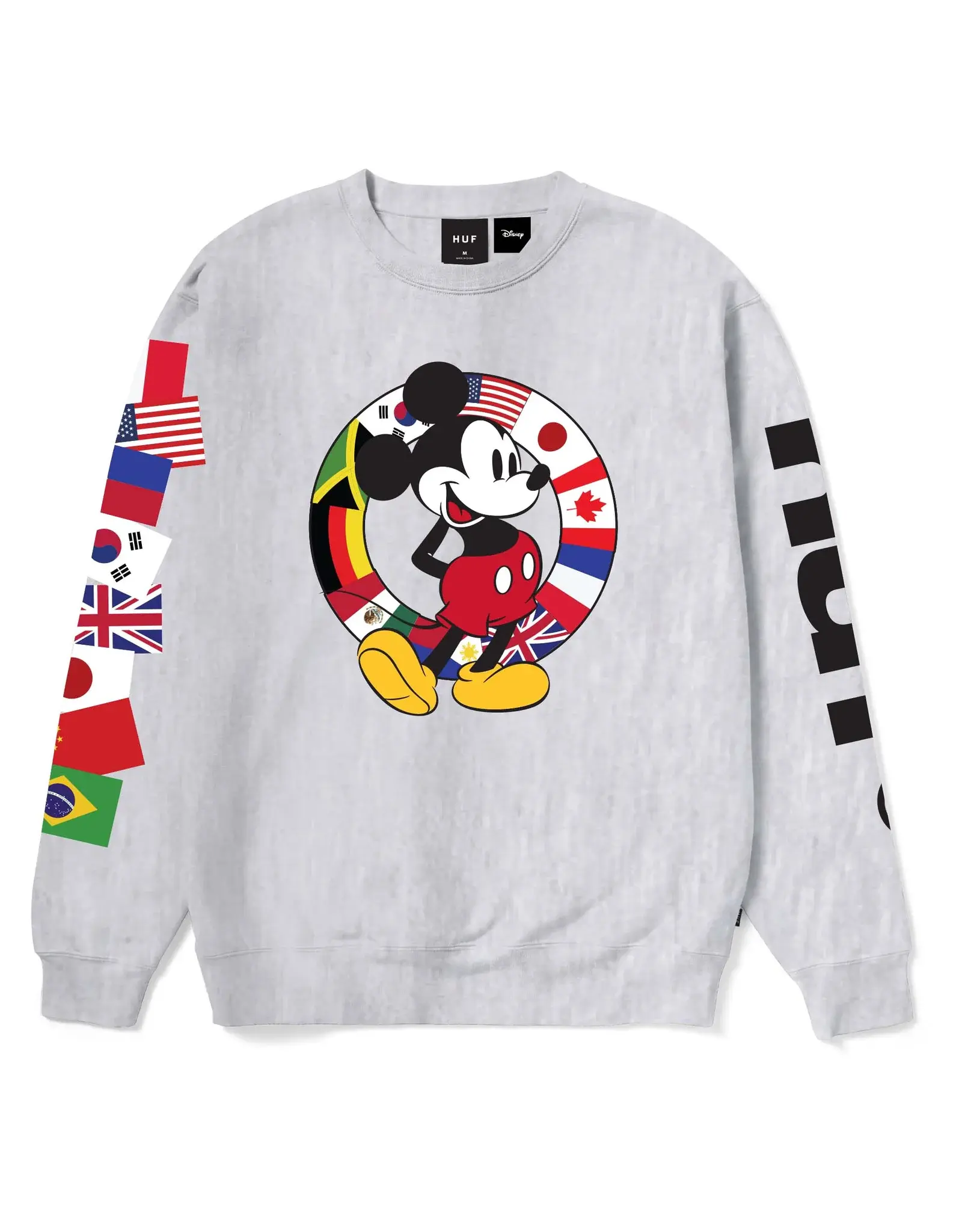 Worldwide Mickey Tour Crewneck - Heather Grey