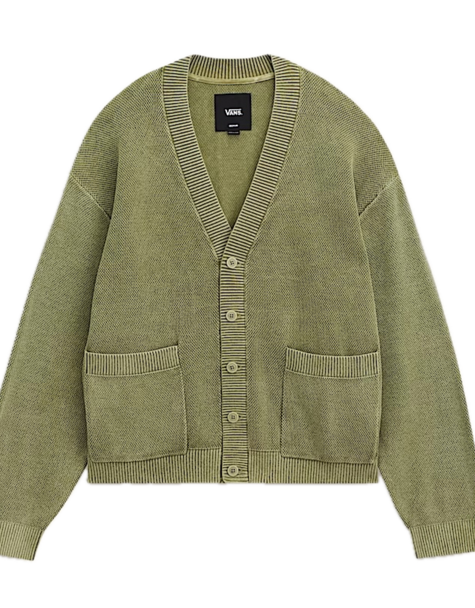 VANS Bayview Acid Wash Cardigan - Bay Leaf