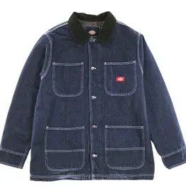 DICKIES Denim Blanket Lined Chore Coat - Rinsed Indigo Blue
