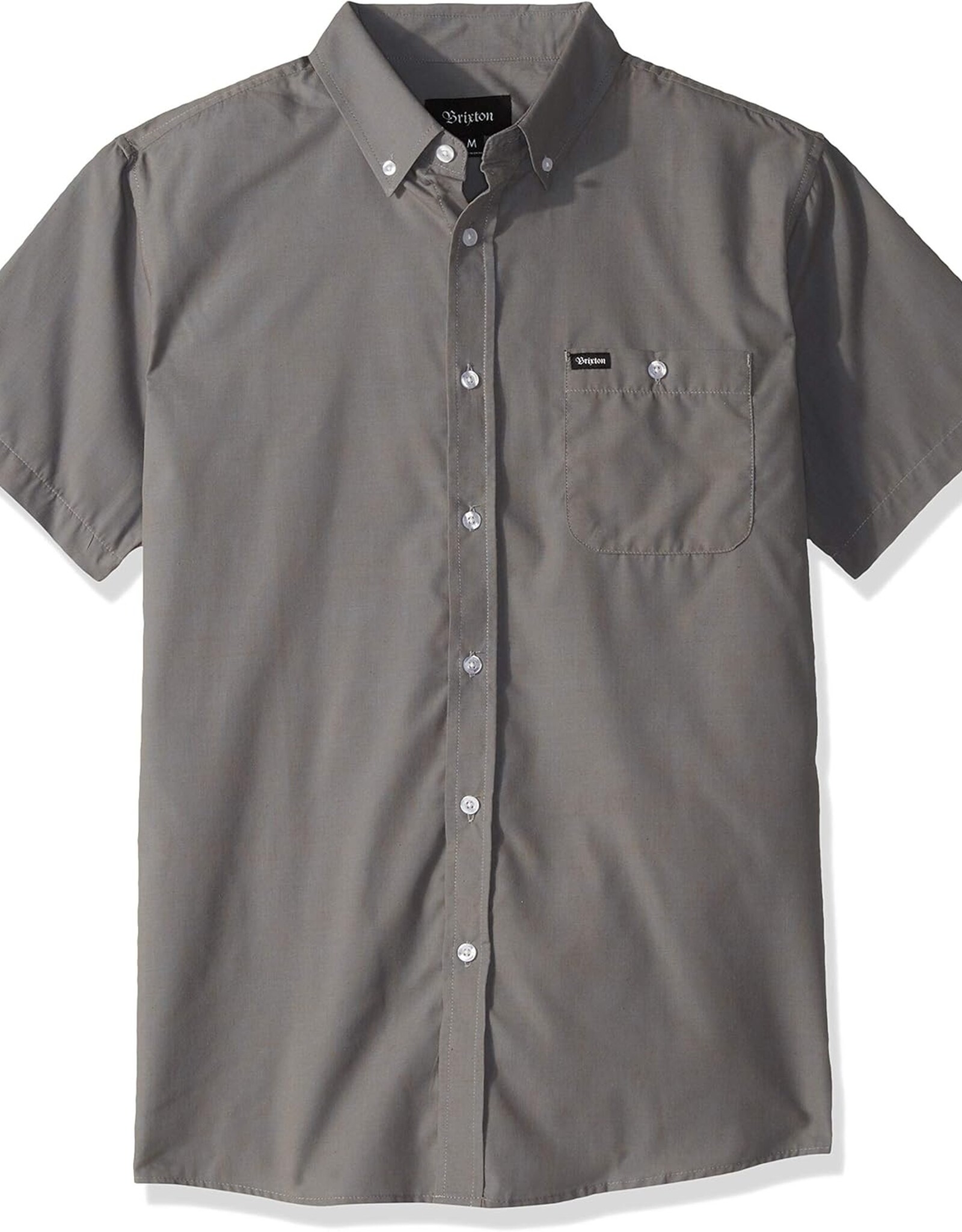 BRIXTON BRIXTON CENTRAL S/S BUTTON - SMOKE