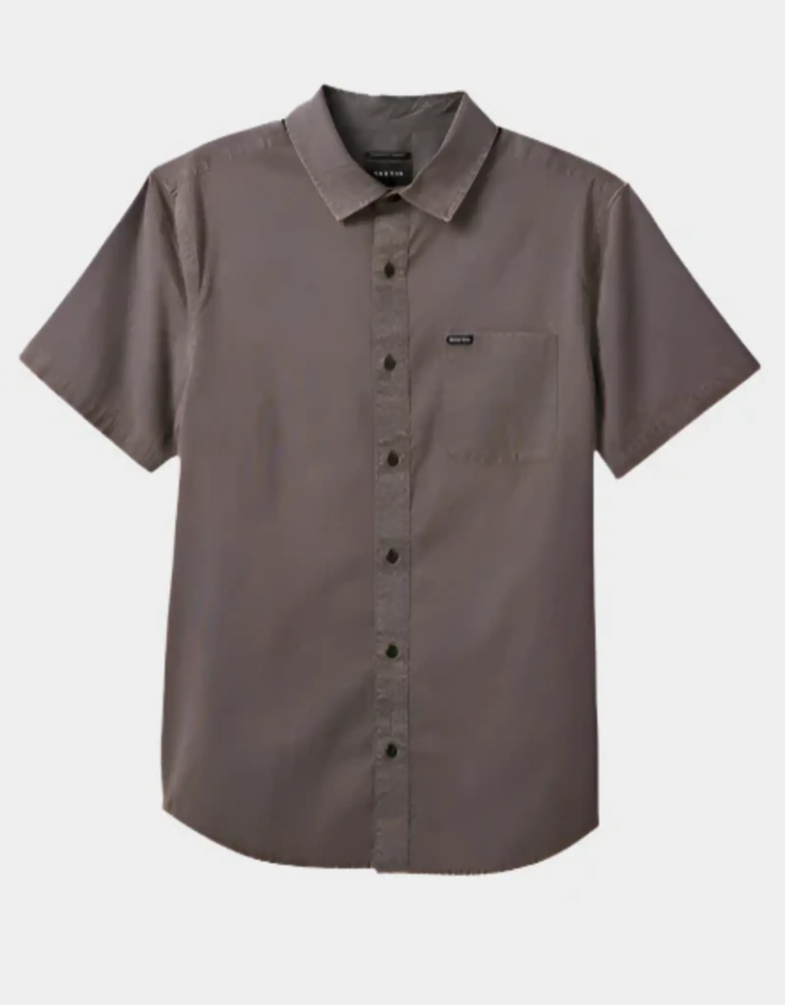 BRIXTON BRIXTON CHARTER S/S BUTTON - CHARCOAL