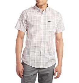 BRIXTON BRIXTON HOWL S/S BUTTON - WHITE/BLACK/RED