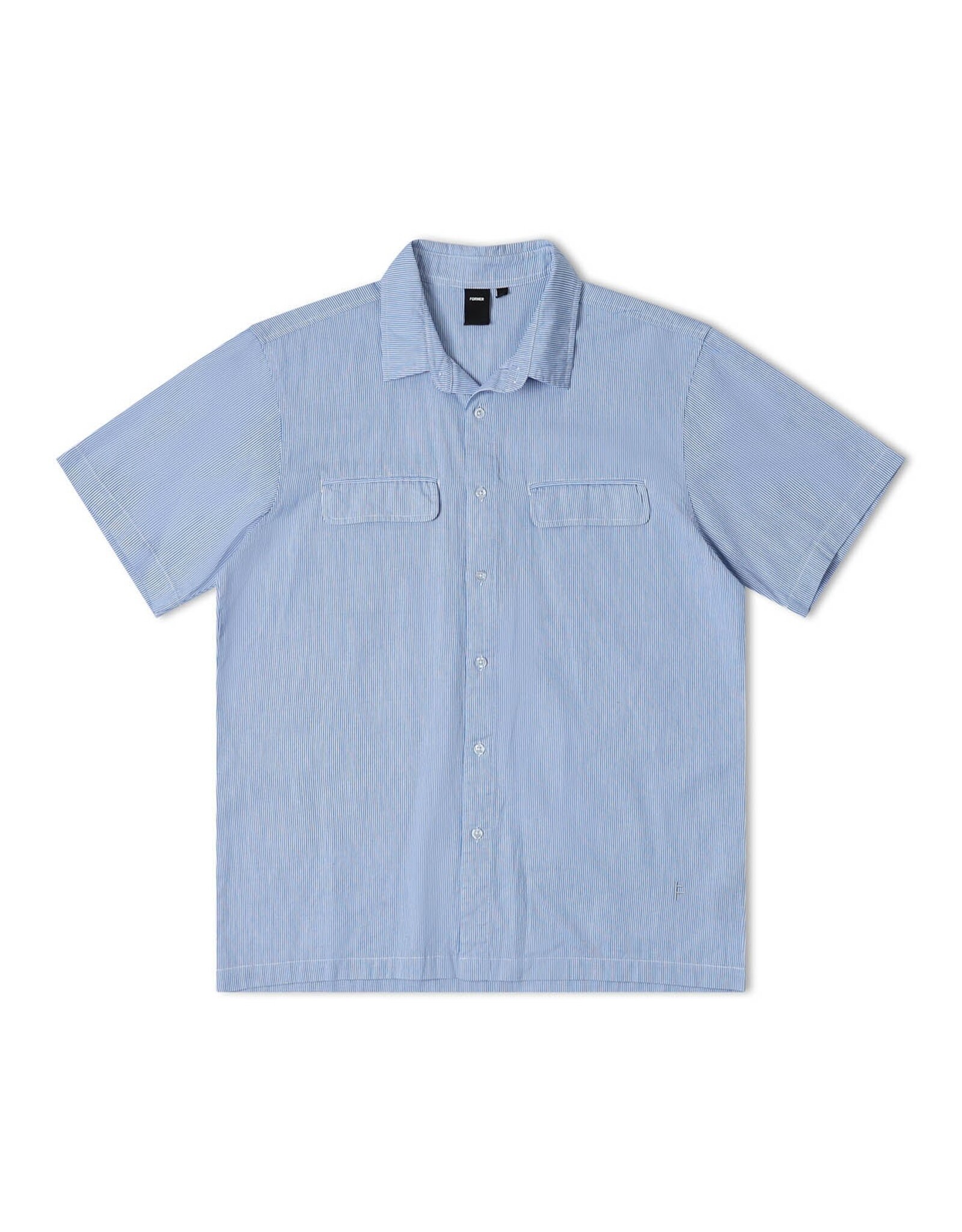 FORMER FORMER VIVIAN BROADCAST S/S BUTTON - BLUE STRIPE