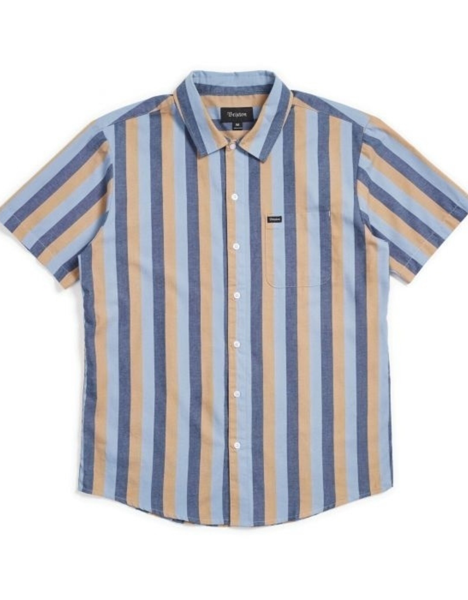 BRIXTON BRIXTON CHARTER S/S BUTTON - WASHED NAVY