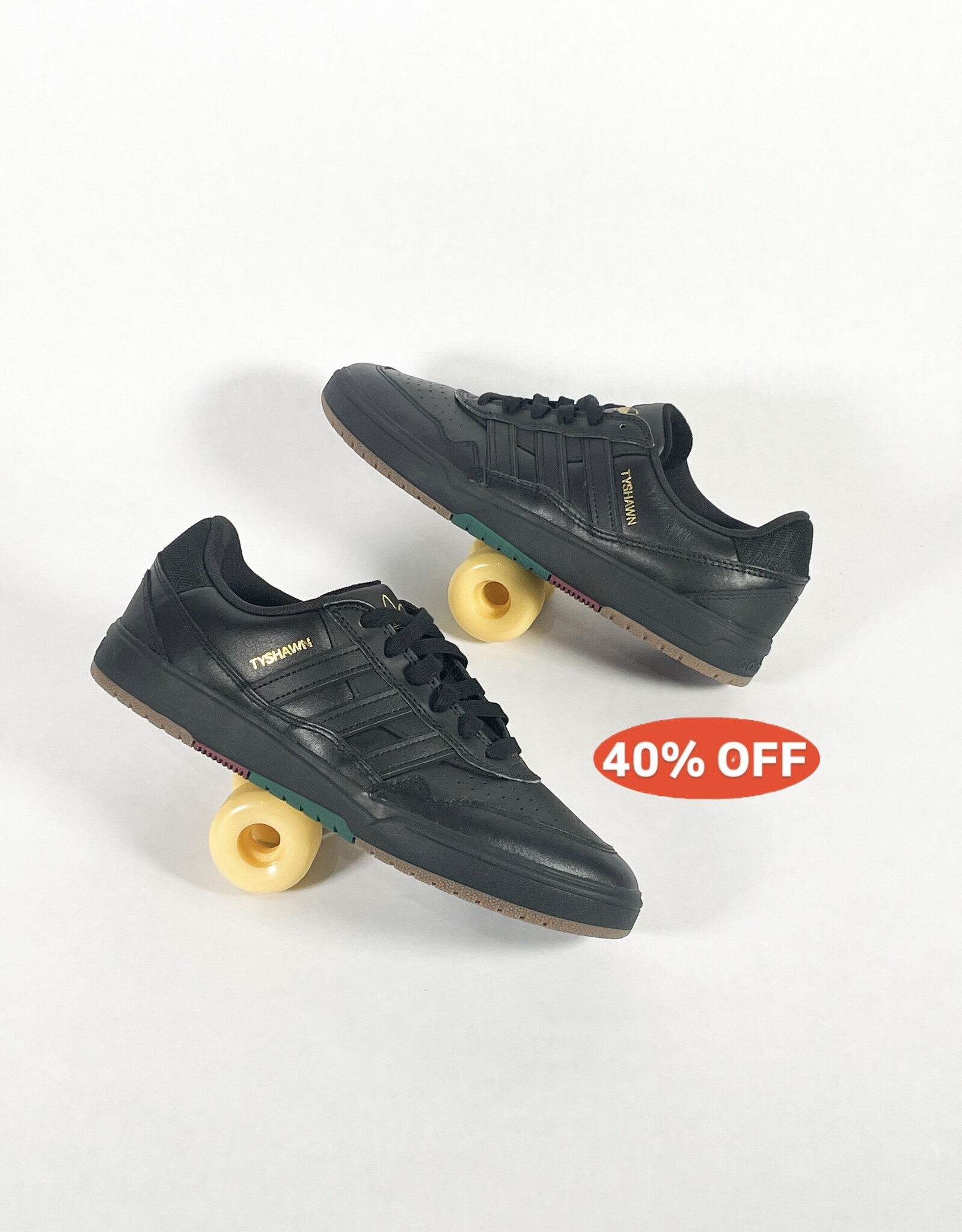 ADIDAS TYSHAWN II - CBLACK/CBLACK/CGREEN