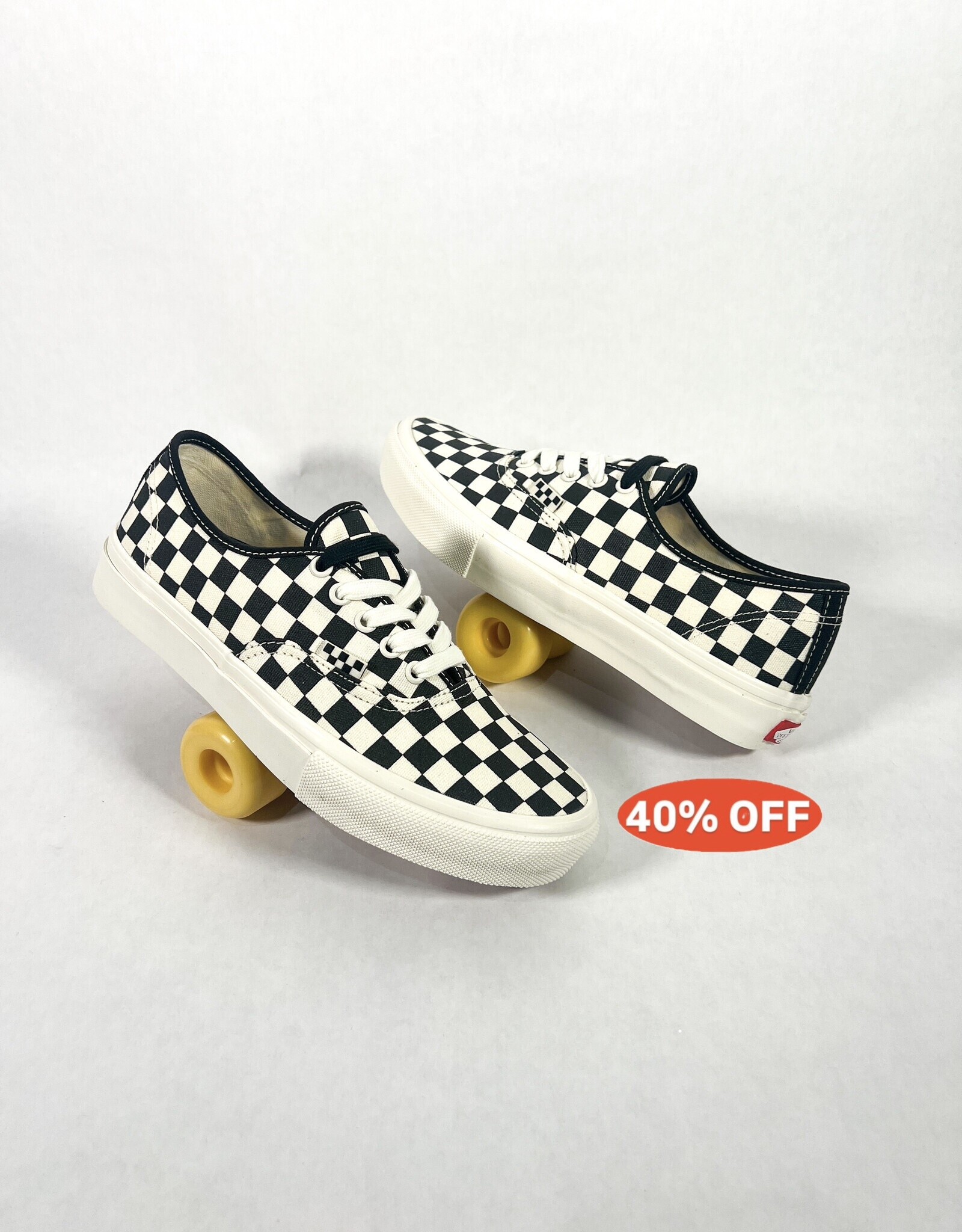 VANS SKATE AUTHENTIC - CHECKERBOARD MARSHMALLOW
