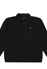 BRIXTON BRIXTON CARLOS L/S POLO - BLACK/WHITE