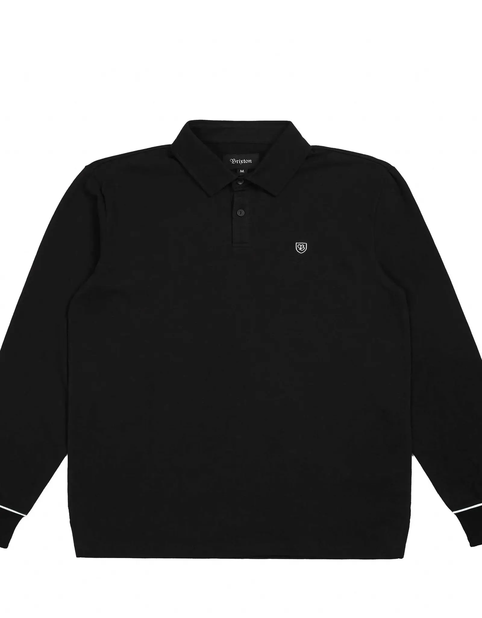 BRIXTON BRIXTON CARLOS L/S POLO - BLACK/WHITE