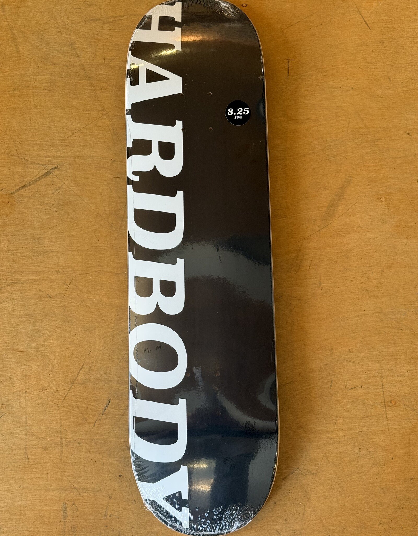 HARDBODY Black / White Logo Team Deck - 8.25 Short