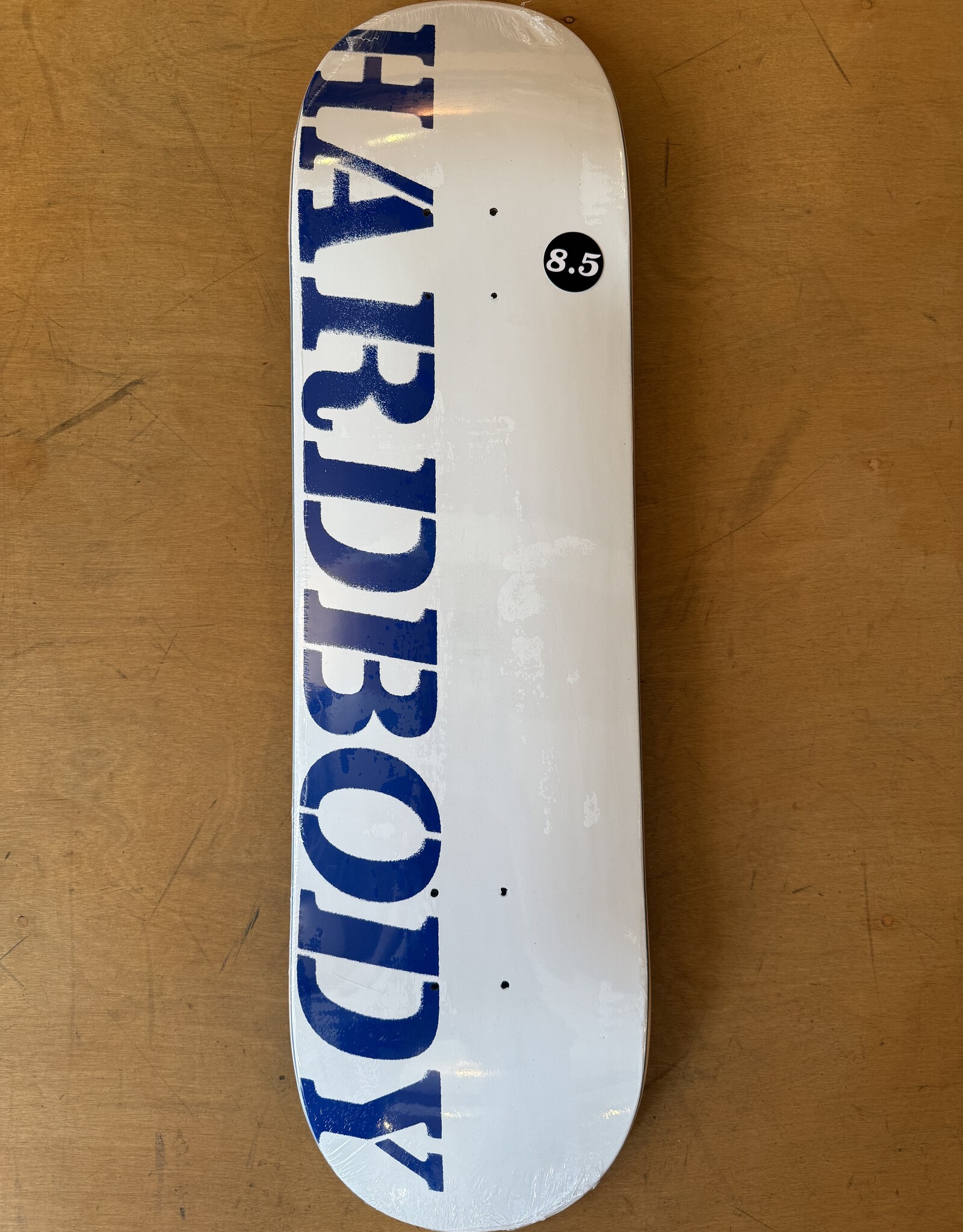 HARDBODY Stencil Logo Team Deck White / Blue - 8.5