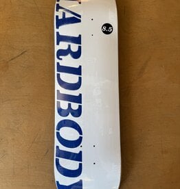 HARDBODY Stencil Logo Team Deck White / Blue - 8.5