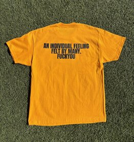 FCKYUYUFCK Felt By Many Double Sided Tee - Yellow / Black