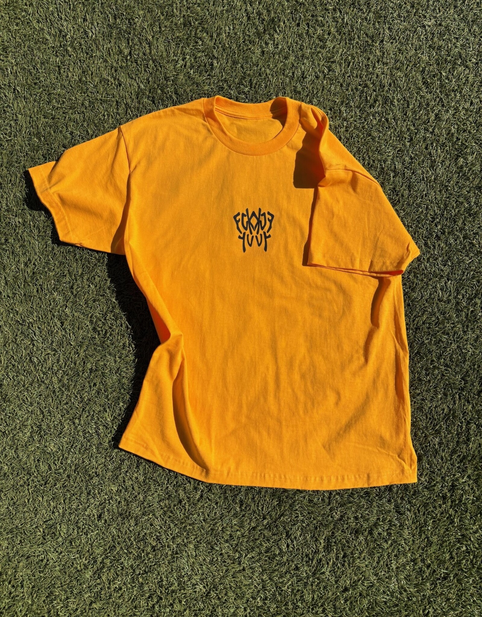 FCKYUYUFCK Felt By Many Double Sided Tee - Yellow / Black