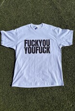 FCKYUYUFCK Double Sided Fat Print Tee - White / Midnight Purple