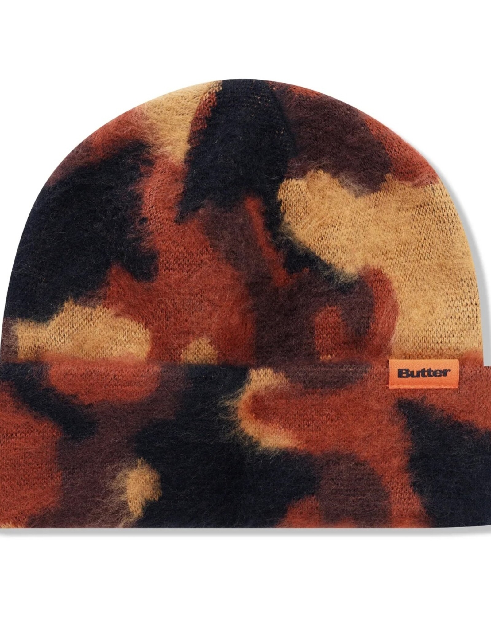 BUTTER GOODS Mohair Camo Cuff Beanie - Burnt Orange