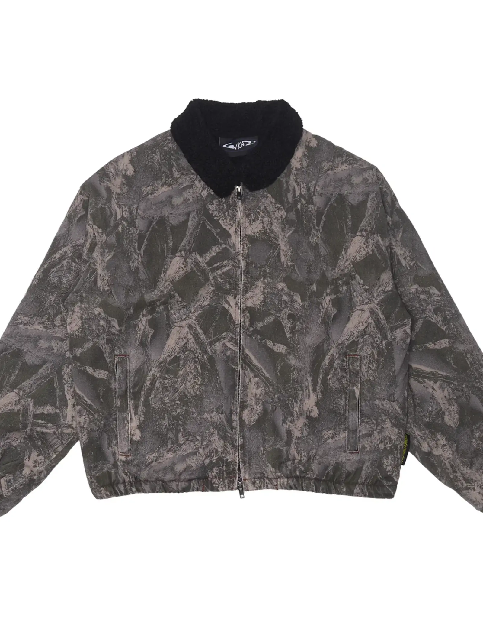 Zip Jacket Sherpa Lined Denim - Camo