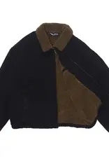 Zip Jacket Sherpa Lined Denim - Washed Black