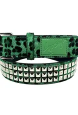 LOOSEY Studded Cheetah Belt - Green