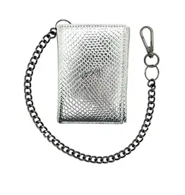 LOOSEY Metallic Silver Chain Gang Wallet