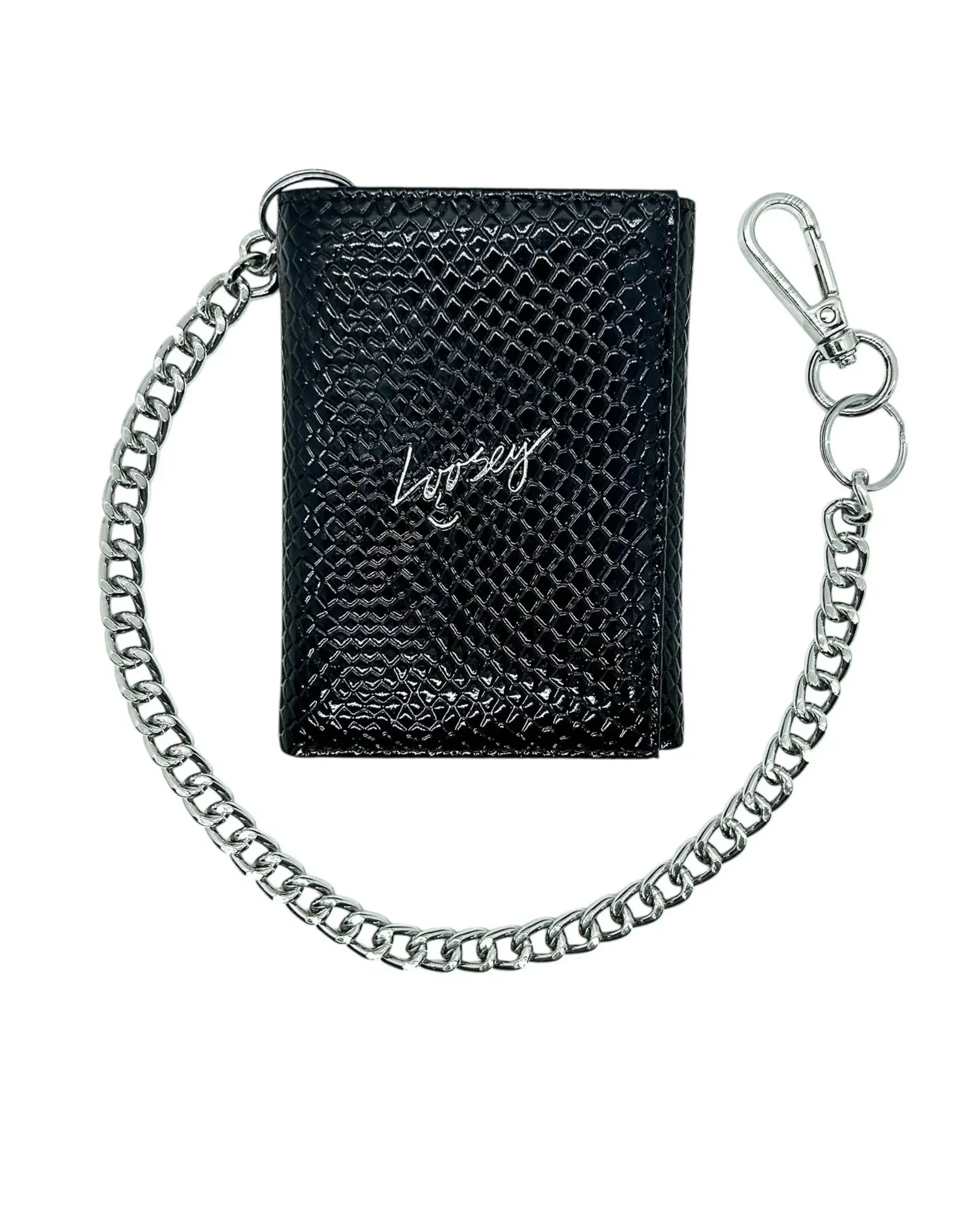 LOOSEY Metallic Black Chain Gang Wallet
