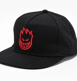 SPITFIRE Big Head Snapback Hat - Black / Red
