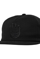 SPITFIRE Big Head Snapback Hat - Black / Black