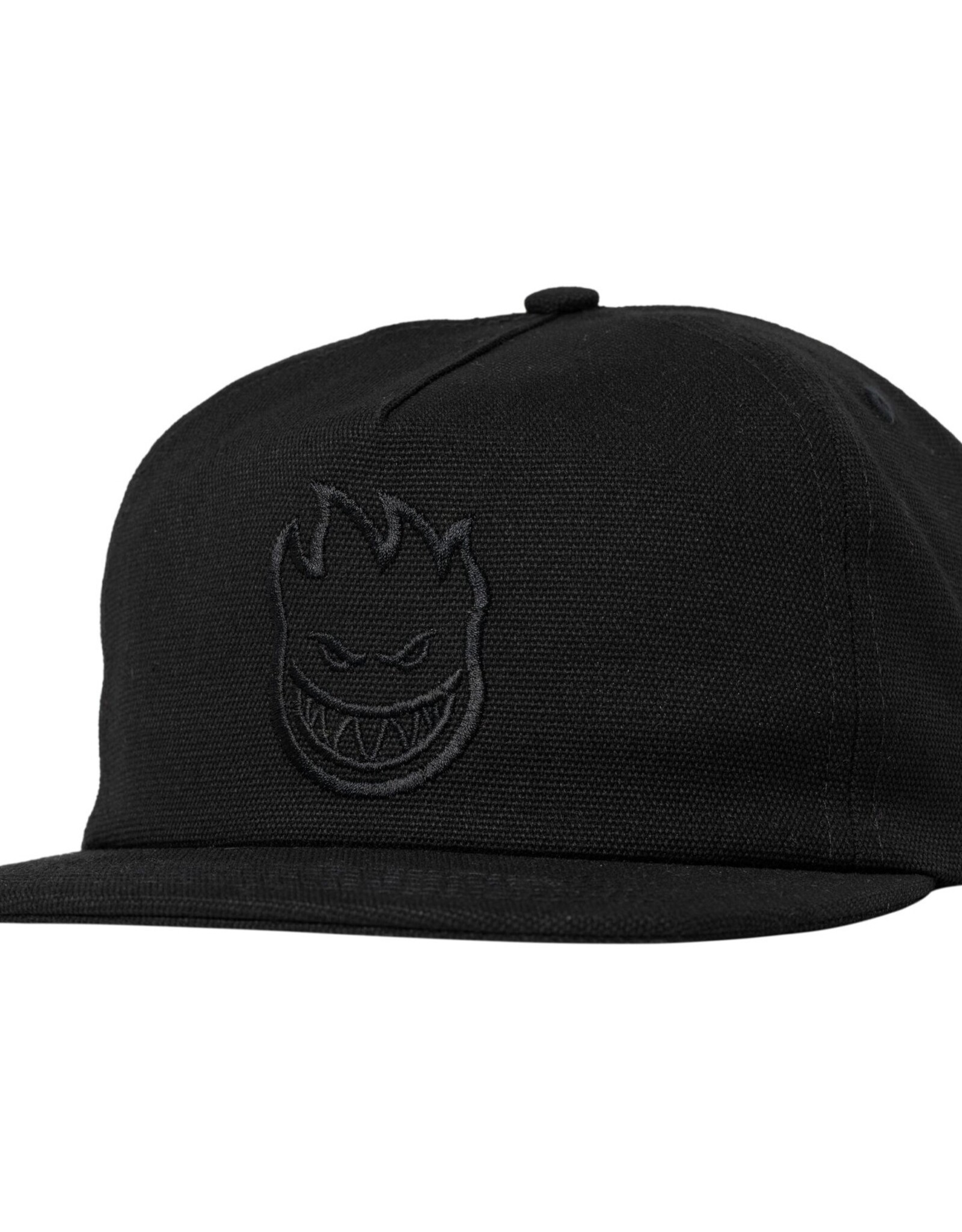 SPITFIRE Big Head Snapback Hat - Black / Black