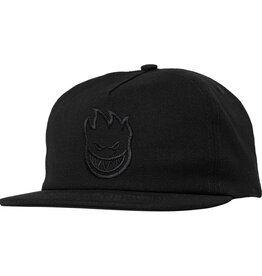 SPITFIRE Big Head Snapback Hat - Black / Black