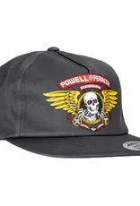 POWELL Winged Ripper Snapback Hat - Charcoal