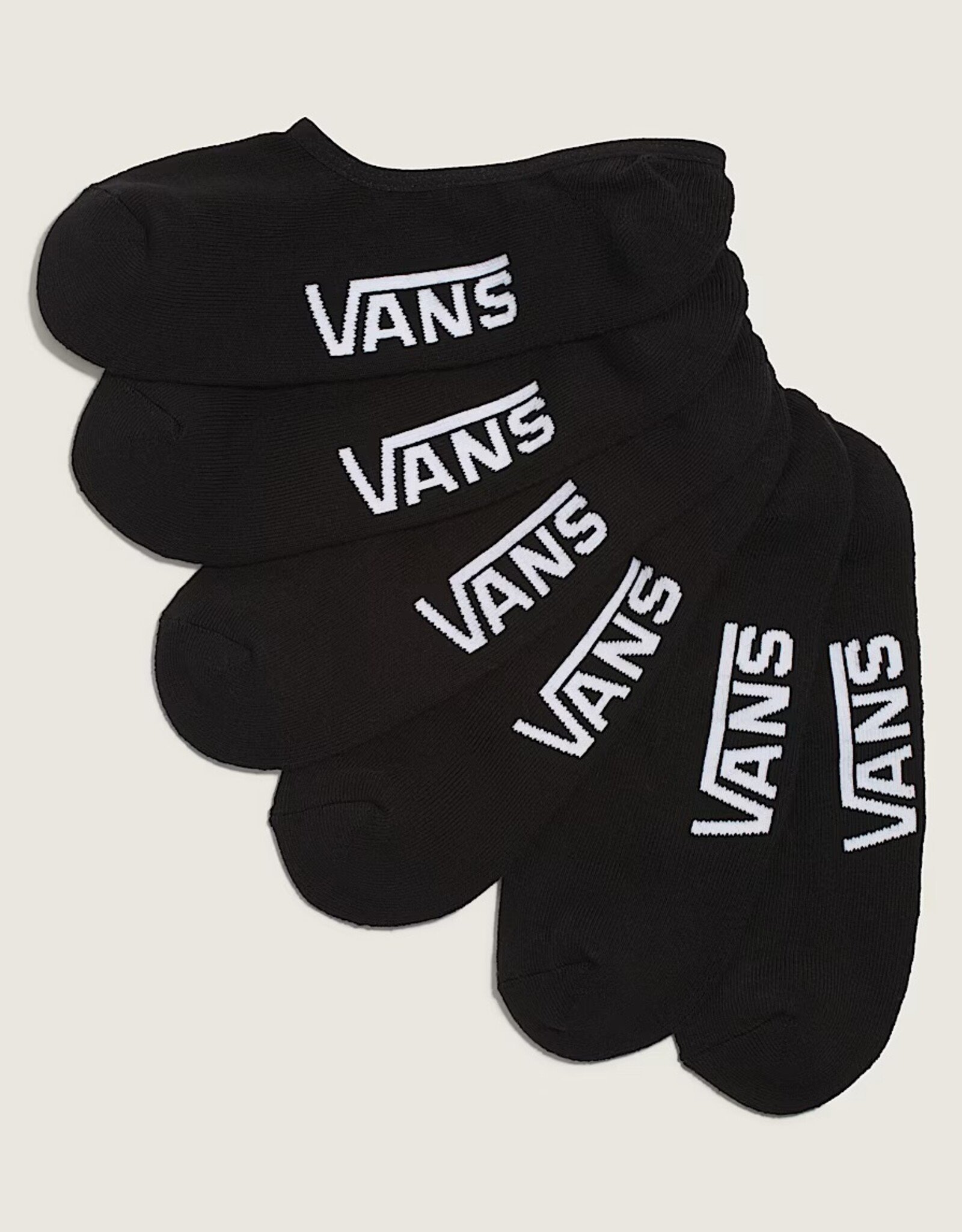 VANS Classic No Show Socks 3 Pack- Black