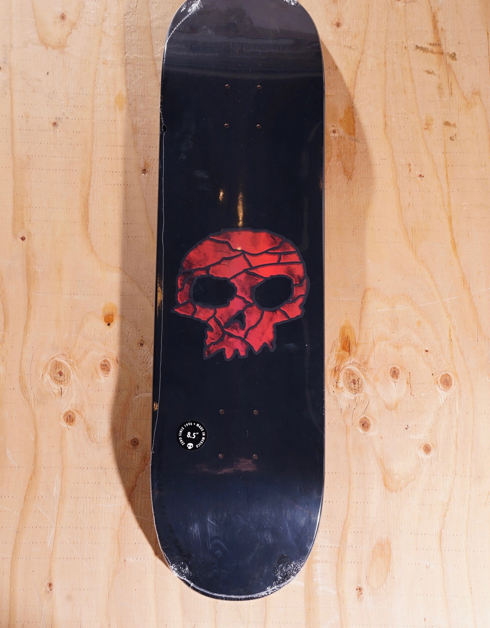ZERO SKATEBOARDS Single Skull Stained Glass Deck - 8.5