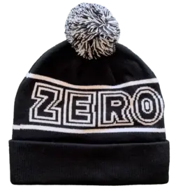 ZERO SKATEBOARDS Bold Pom Beanie - Black