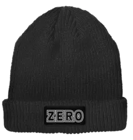 ZERO SKATEBOARDS Bold Patch Beanie - Black