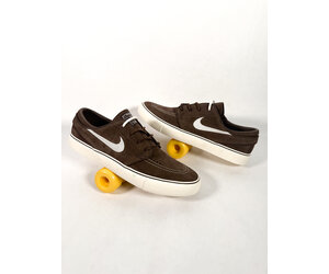 nike sb janoski elite ale brown & white cork skate shoes