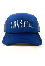 KINGSWELL Fos Script Trucker Hat - Royal Blue / White