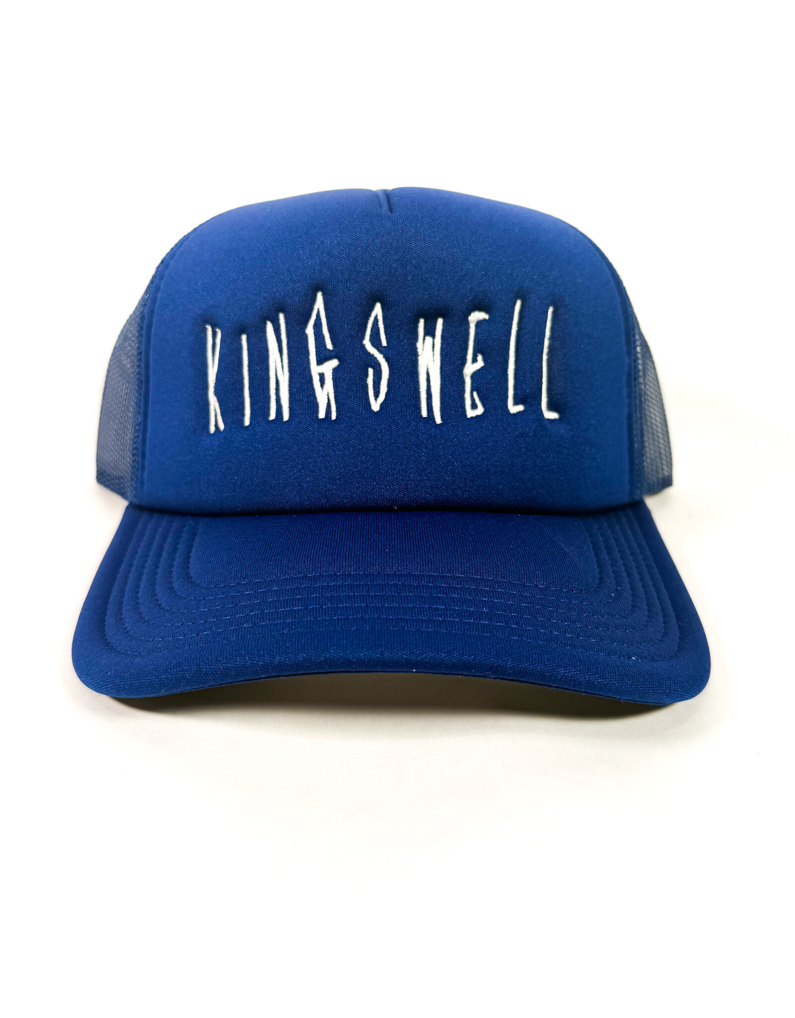 KINGSWELL Fos Script Trucker Hat - Royal Blue / White