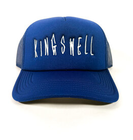 KINGSWELL Fos Script Trucker Hat - Royal Blue / White