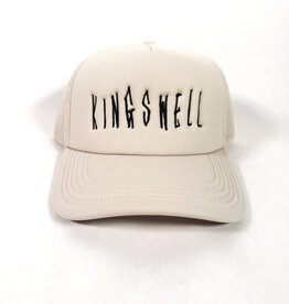 KINGSWELL Fos Script Trucker Hat - Cream / Dark Grey