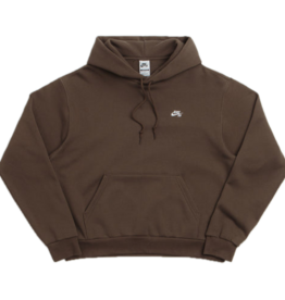 NIKE SB Fleece Pullover Skate Hoodie - Dark Hazel / White