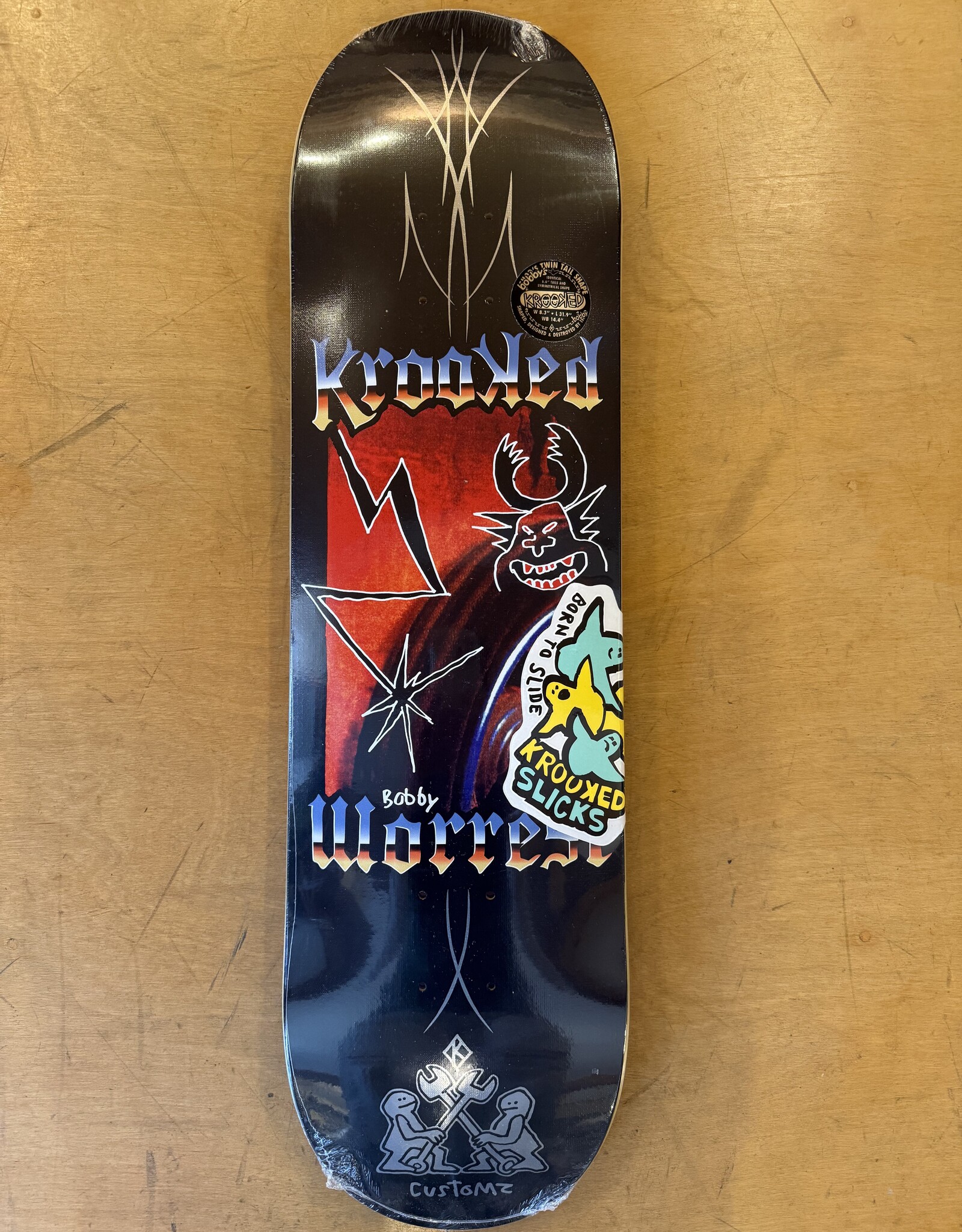 Chrome Zone Bobby Worrest Twin Tail Slick Pro Deck - 8.3