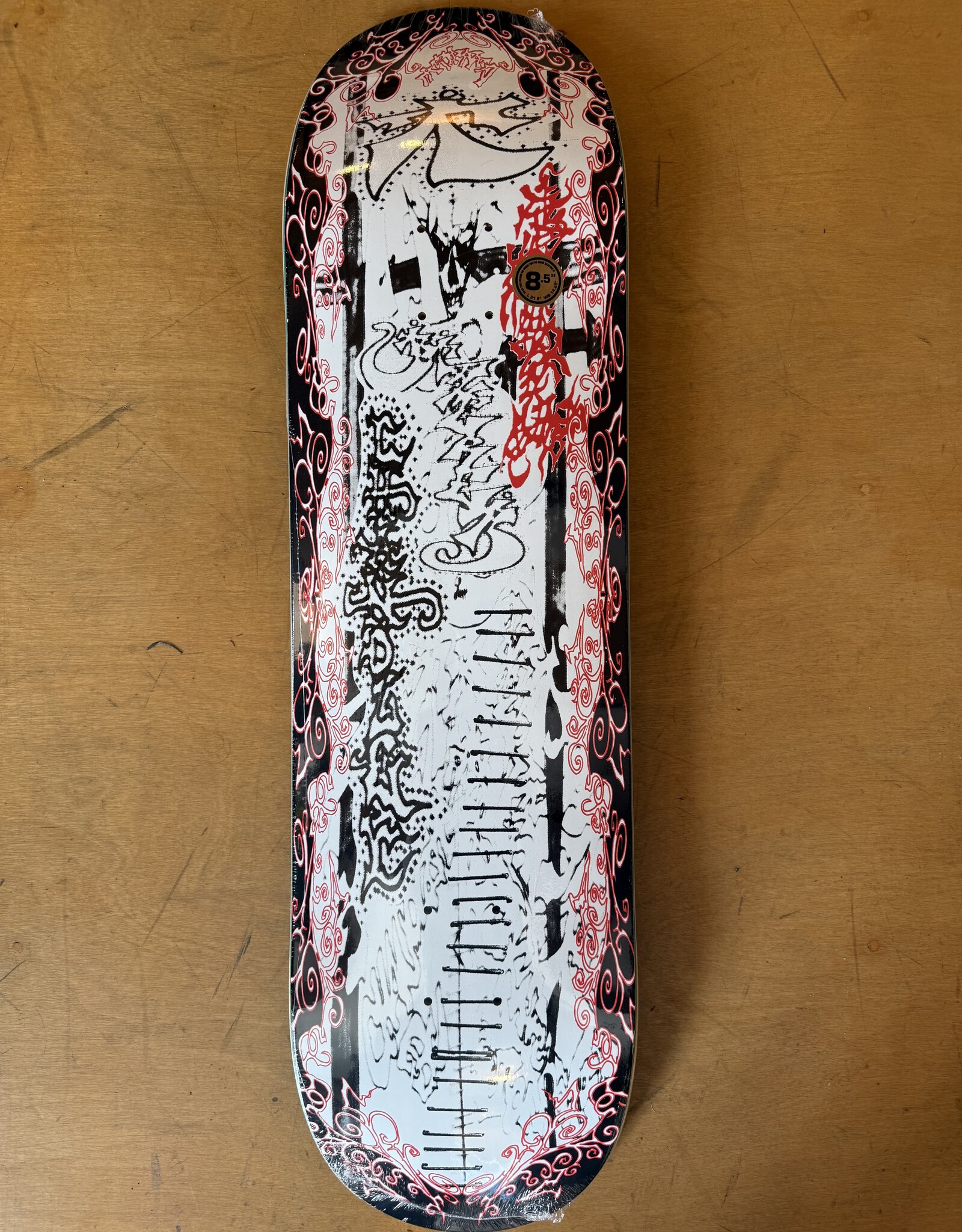 THERE SKATEBOARDS Red Velvet 21 Chandler Burton Pro Deck - 8.5