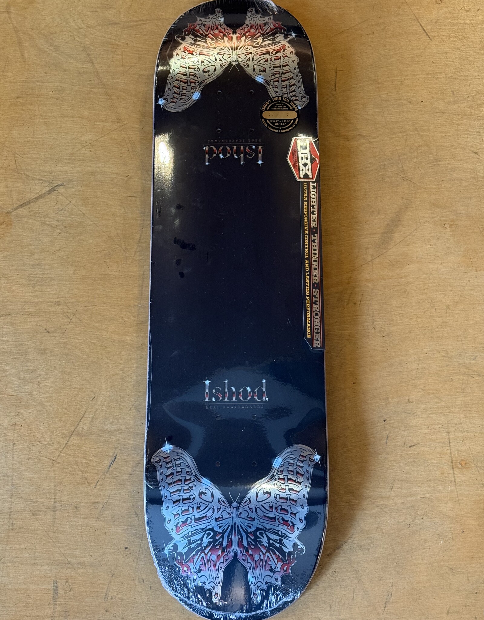 REAL SKATEBOARDS Ishod Wair Mariposa Redux Twin Tail DBX Pro Deck - 8.38