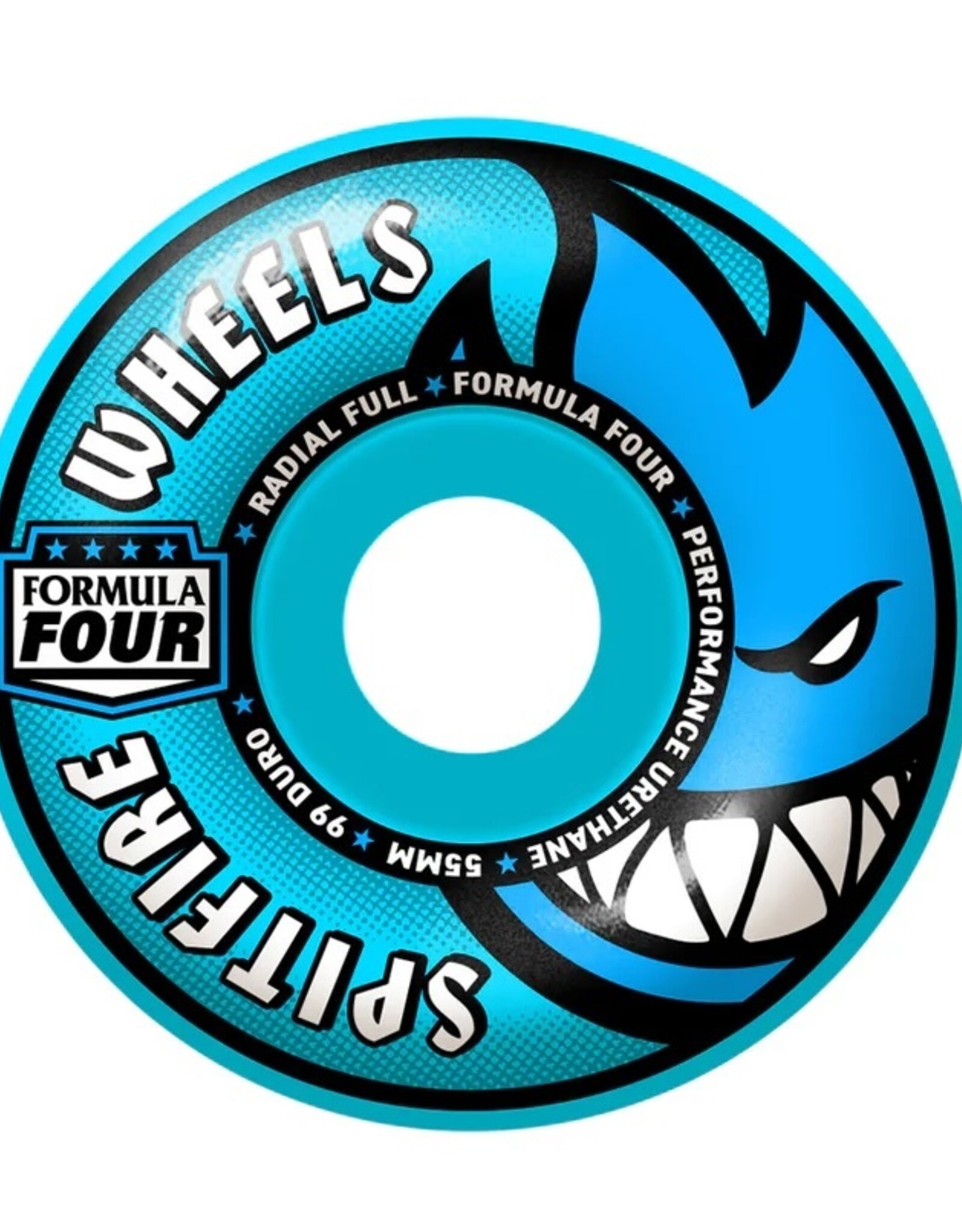 SPITFIRE F4 99 Blue Radial Full Wheels - 55mm